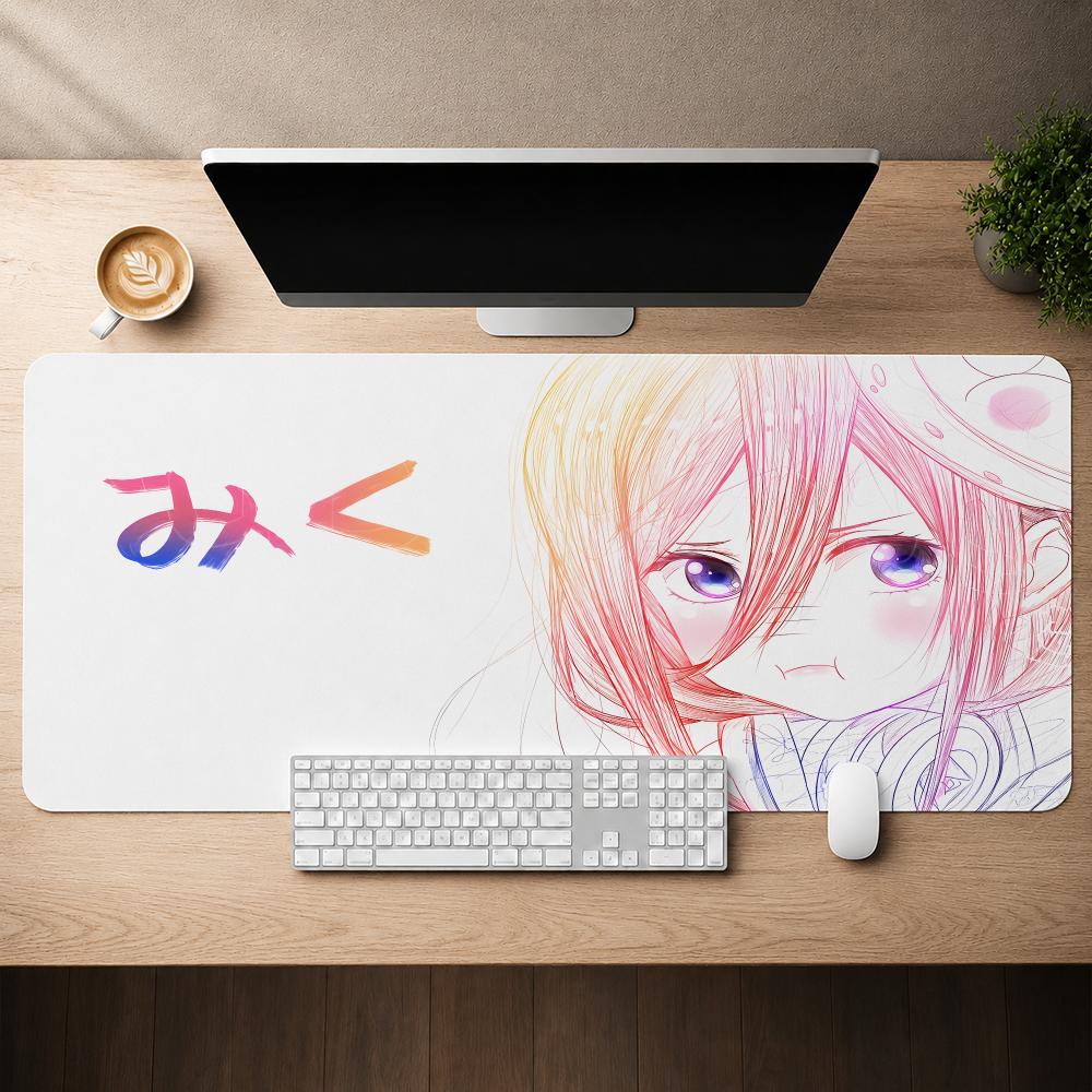 Gaming Accessories Drawing - Art Line Drawing Miku Nakano Mauspad,
