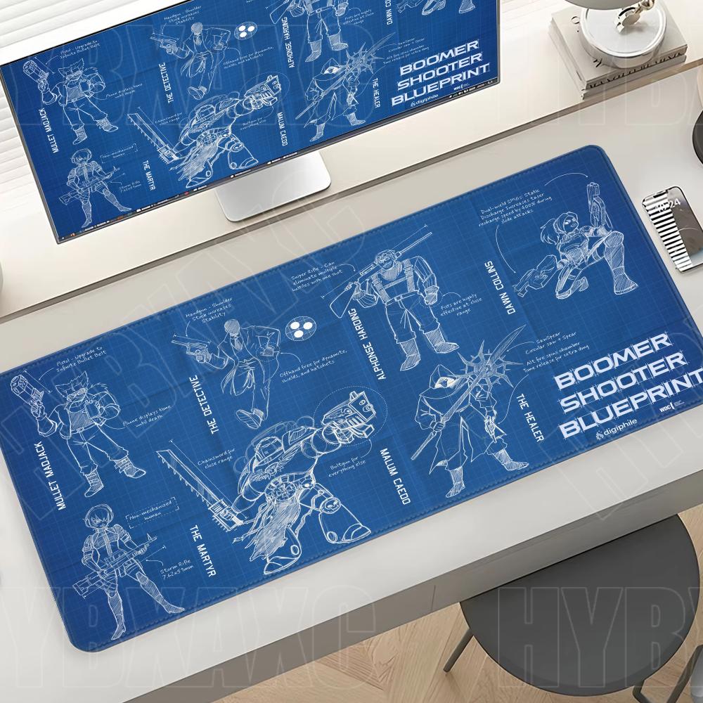 Gaming Accessories Drawing - Schwarzes großes Mauspad für Ingenieure, mechanische