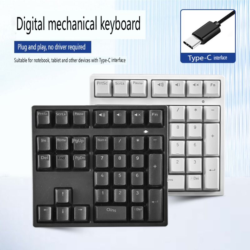 Keyboard Numpad Separate - Mechanische Ziffernblock-Nummernblock USB C wiederaufladbares Numpad