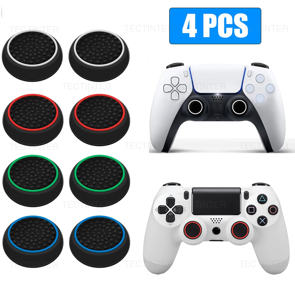 Gaming Accessories Xbox Series S - 4 Stück Silikon-Analogstick-Griffkappen für PS5/PS4/PS3/Switch 2