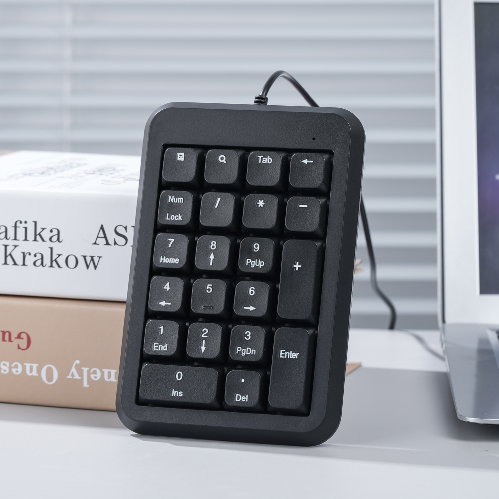 Keyboard Numpad Separate - USB-Kabel-Ziffernblock, tragbares Ziffernfeld mit 21 Tasten,