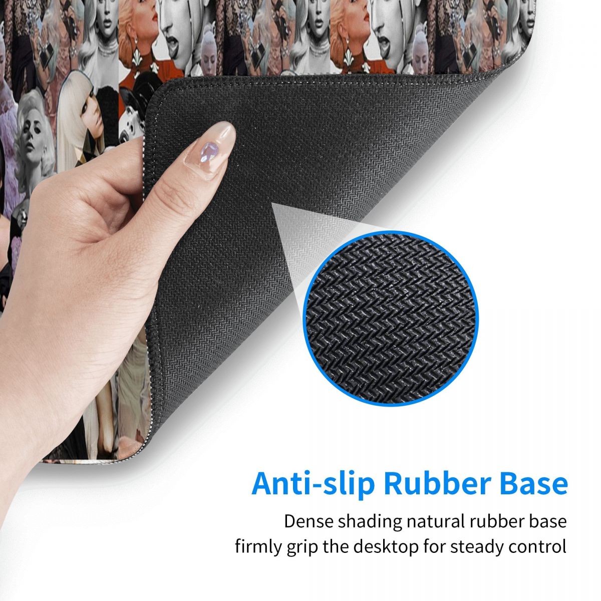 Große Mausmatte mit Lady Gaga- – Gaming Accessories Drawing Bewertung und Preis