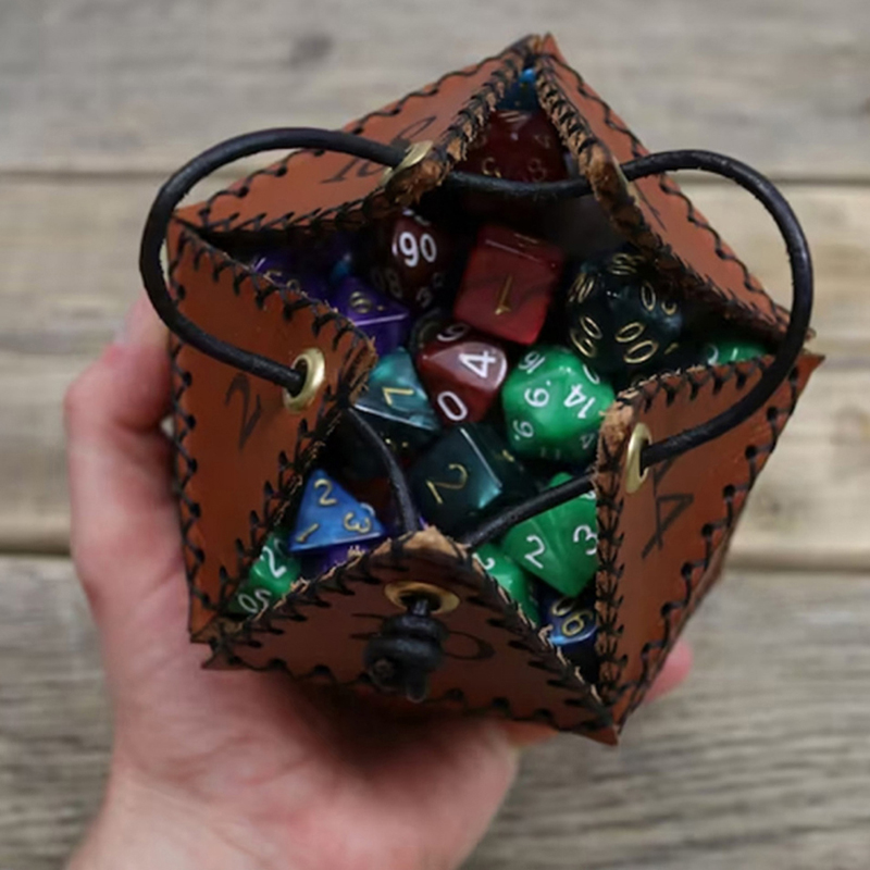 Leder-D20-Würfelbeutel, polygo – Gaming Accessories Ideas Bewertung und Preis